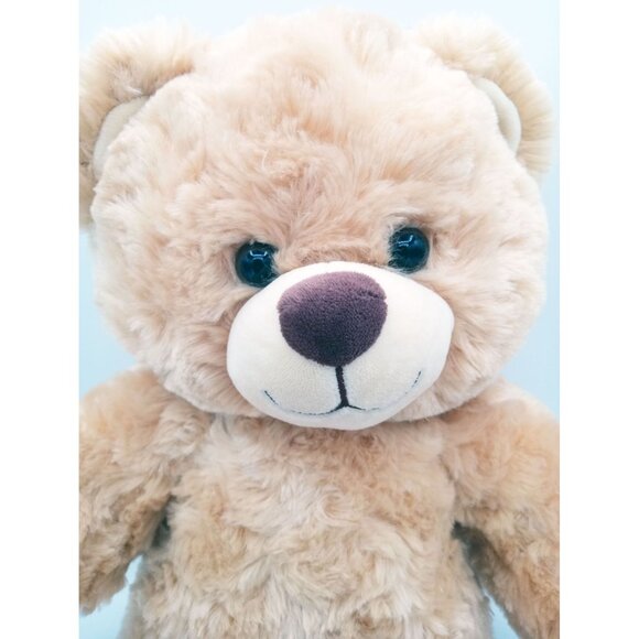 Honey Brown Teddy Build a Bear Stuffed Animal Plush Dark Brown Eyes 15" Soft Toy - Picture 2 of 15